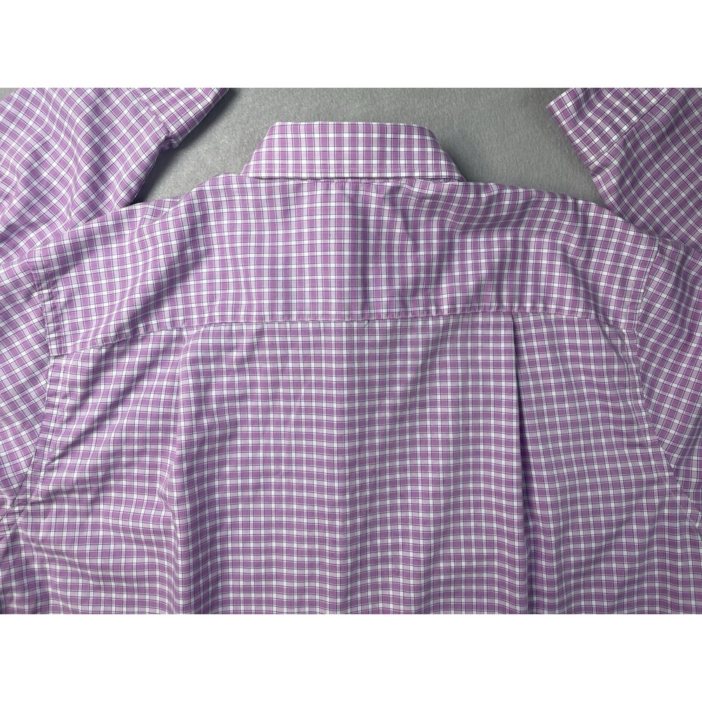Oak Hill Premium Mens Gingham Non Iron Button Down Shirt 18 36/37 T - Picture 11 of 16